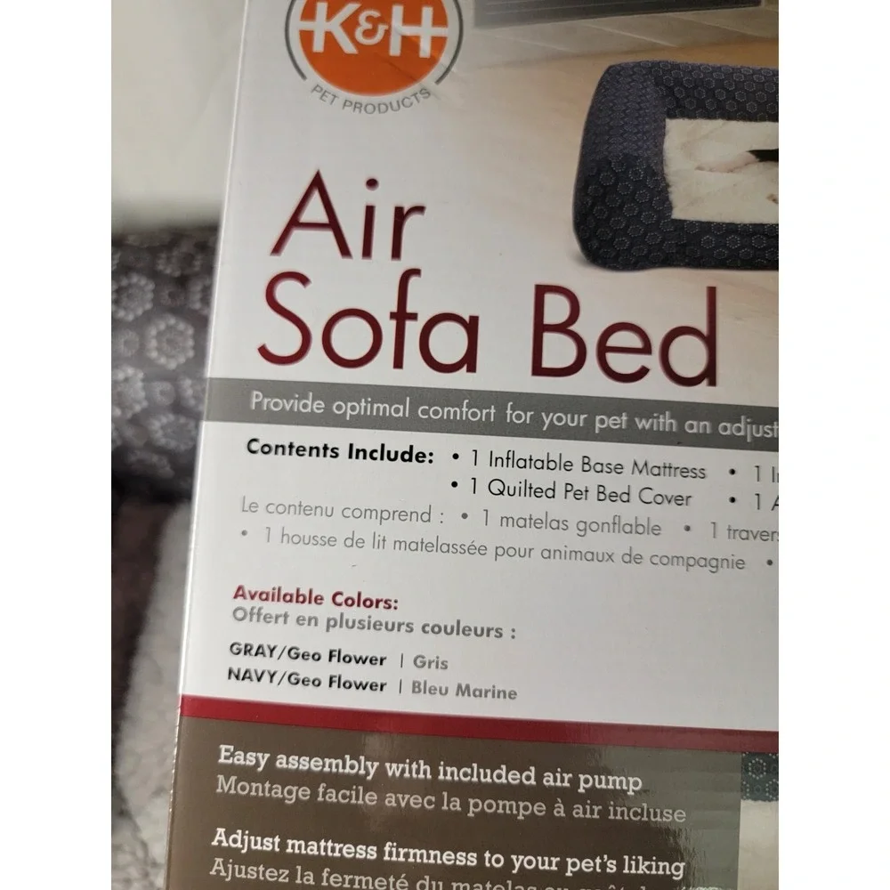 K&H Pet Products Air Sofa Inflatable Dog Bed Lightweight Air Mattress Pet Bed...